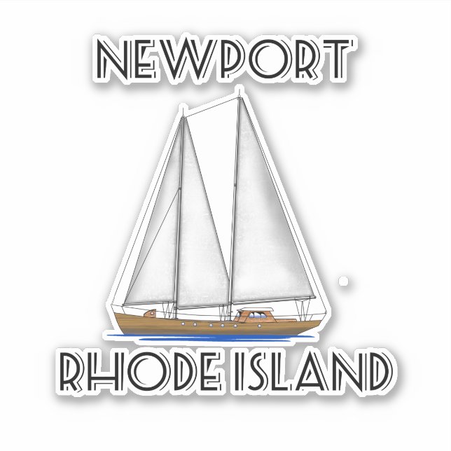 Sticker Voile Newport Rhode Island (Devant)