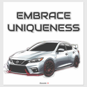 Sticker Voiture de sport vibrante avec éclaboussure de cou