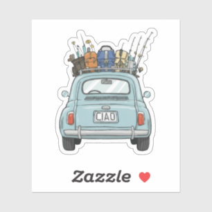 Sticker Voiture Fiat de pêche