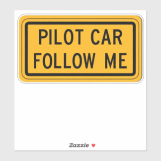 Sticker Voiture Pilote Suivez-Moi