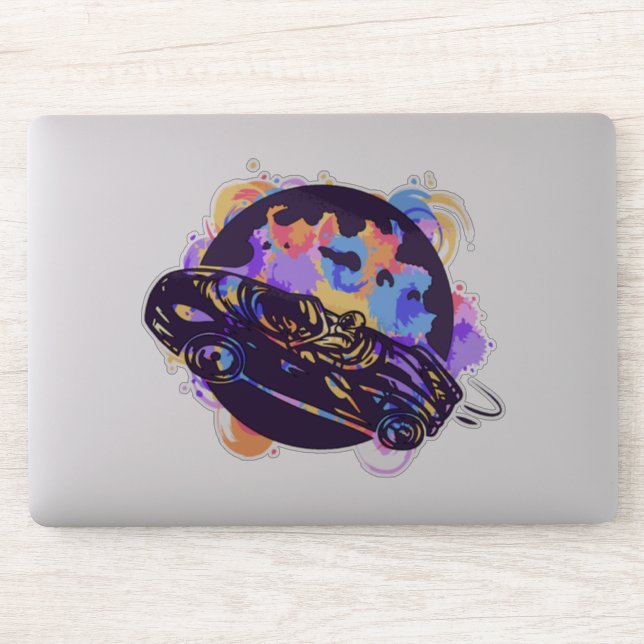 Sticker Voiture spatiale (Ordinateur)