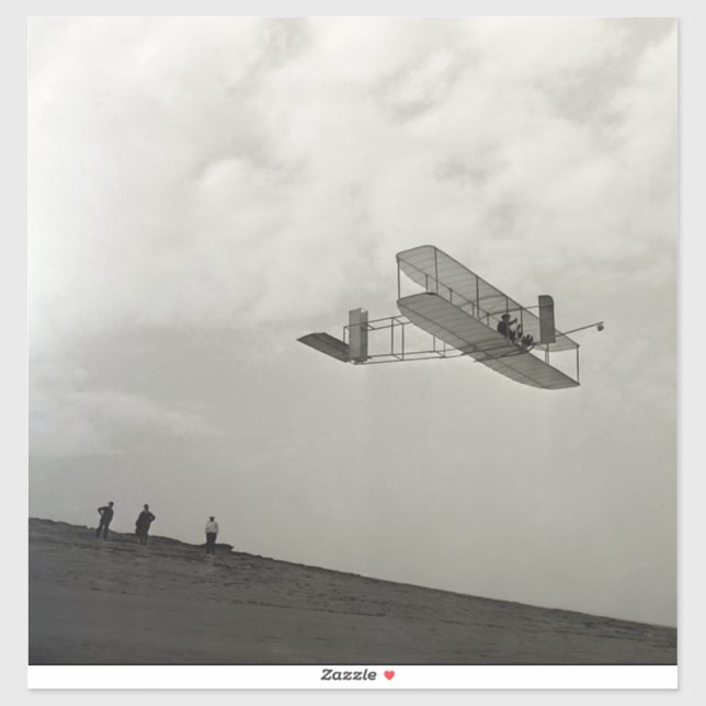 Sticker Vol Aviation De Test De Planeur Frères Wright (Feuille)