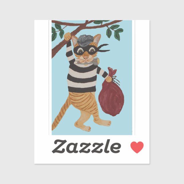 Sticker Voleur de Chat (Feuille)