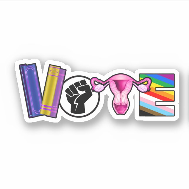 Sticker Votez pour vos Droits de l'Homme (Devant)
