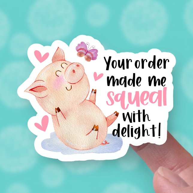 Sticker Votre Commande M'A Fait Squete Cute Pig Pun Busine (Créateur téléchargé)