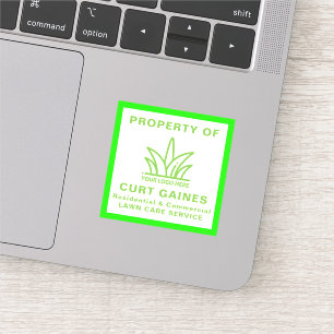 Sticker Votre entreprise de logo   Lawn Care Service, prop