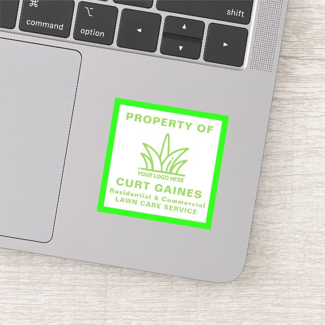 Sticker Votre entreprise de logo | Lawn Care Service, prop (Détail)