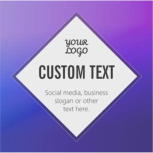 Sticker Votre logo et texte personnalisable Ombre violet