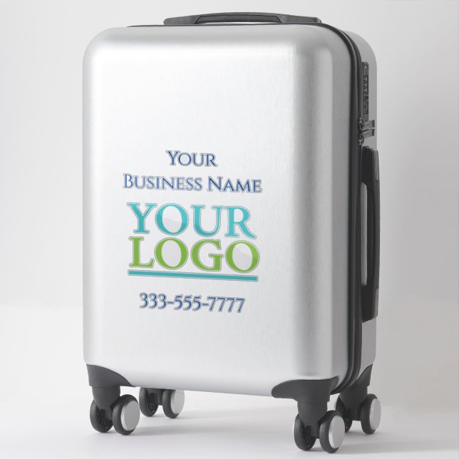 Sticker Votre Logo Ici, Business Name Promo, do-it-yoursel (Sur valise)