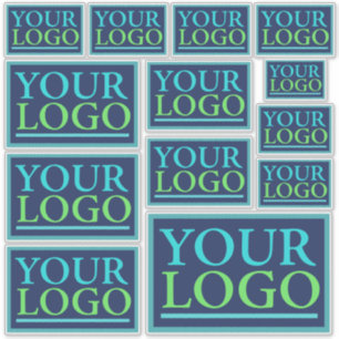 Sticker Votre logo ici, Nom commercial Promo, do-it-yourse