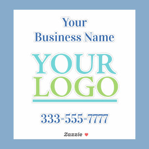 Sticker Votre logo ici, Nom commercial Promo, do-it-yourse