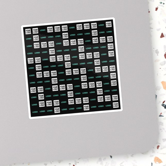 Sticker Votre logo ou image | Zig Zag Motif avec deux imag (Créateur téléchargé)