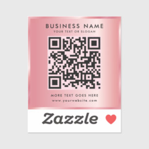 Sticker Votre Modèle Gold Rose de code QR personnalisé