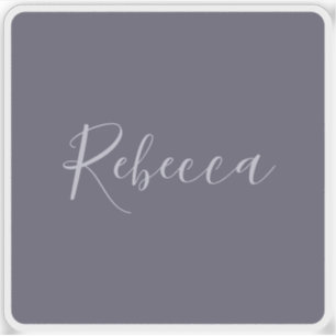 Sticker Votre nom   Élégant script de lavande sur le viole