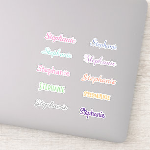 Sticker VOTRE NOM feuille personnalisable de 10 décalcoman