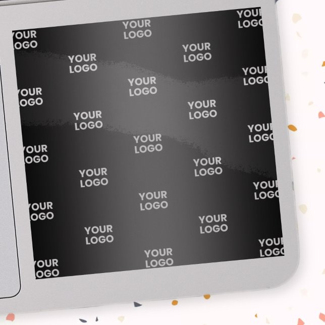 Sticker Votre simple logo répétitif | transparent et noir (Créateur téléchargé)