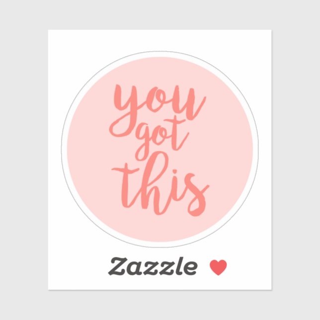 Sticker Vous Avez Cette Citation Motivationnelle Rose (Feuille)