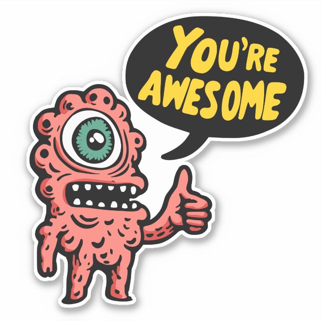 Sticker Vous êtes génial (Devant)