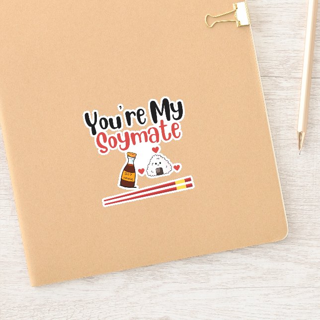 Sticker vous êtes mes couples soymat, soja et sushi (Carnet)