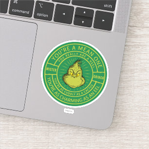 Sticker Vous êtes un badge méchant Monsieur Grinch