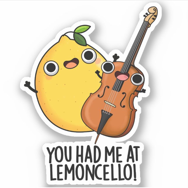 Sticker Vous M'Avez Fait Boire Du Pun Au Citron-violoncell (Devant)