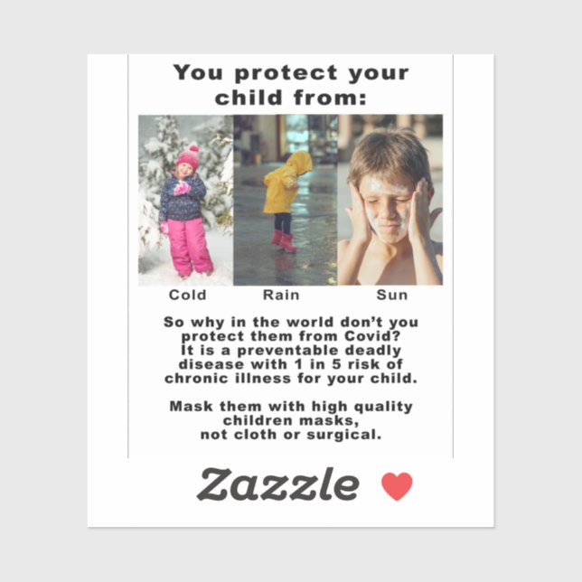 Sticker Vous protégez votre enfant de.. (Feuille)