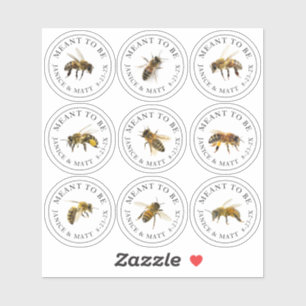 Sticker Vous voulez être Mini Miel Jar Bee Mariage Étiquet