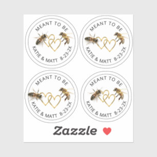 Sticker Vous voulez être Mini Miel Jar Bee Mariage Étiquet