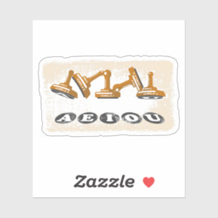 Sticker Vowels AEIOU Grammaire