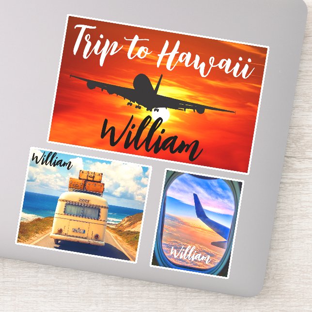 Sticker Voyage à Hawaii (Timbres de Voyage) (Détail)