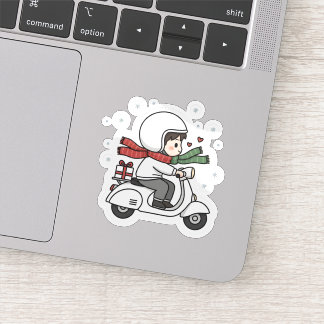 Sticker Voyage en scooter pour un couple mignon | Amour de