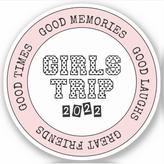 Sticker Voyage Filles 2022 Filles Week-end de vacances Get (Devant)