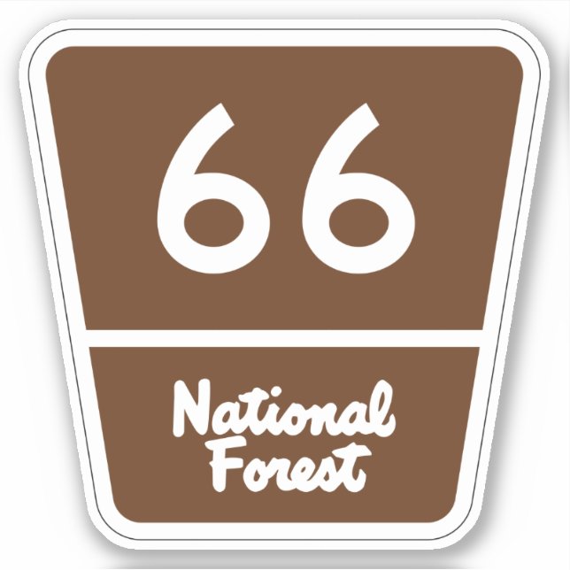Sticker Voyage forestier national Route 66 (Devant)