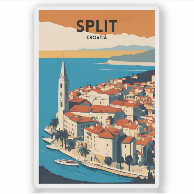 Sticker Voyage Fractionné Croatie (Devant)
