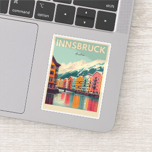 Sticker Voyage rétro Innsbruck Tyrol - Cadeaux des Alpes a