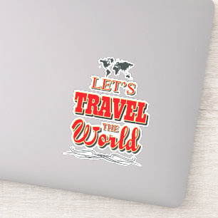 Sticker Voyageons dans le monde