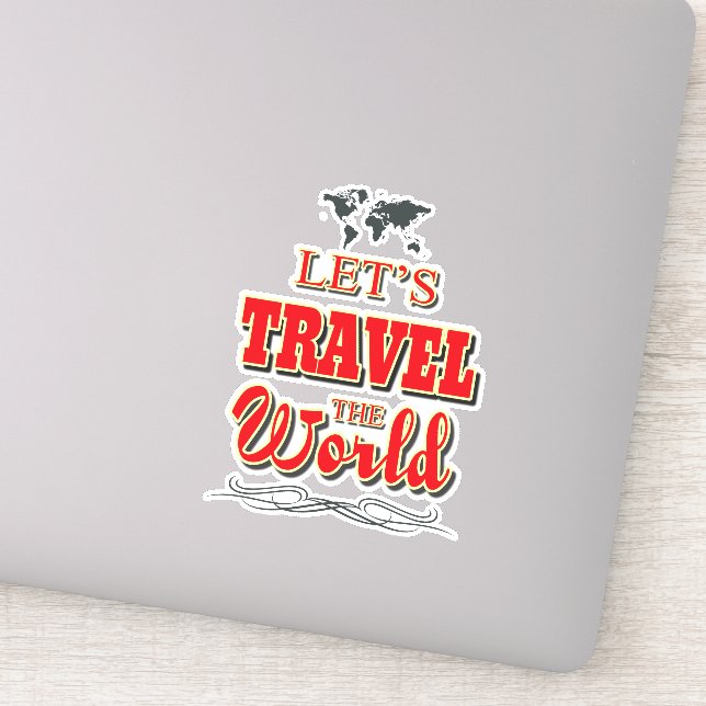 Sticker Voyageons dans le monde (Détail)