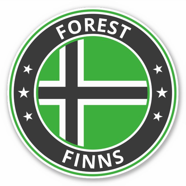 Sticker Voyageur mondial - Finlandais de forêt (Modifier) (Devant)