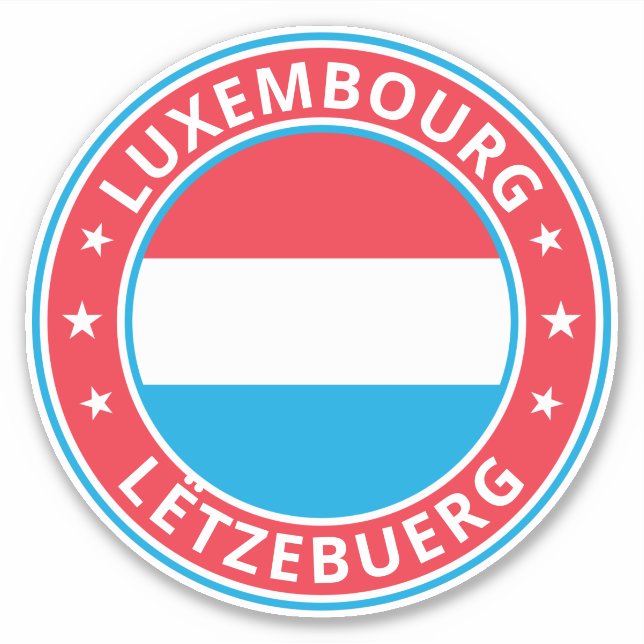 Sticker Voyageur mondial - Lëtzebuerg | Luxembourg (Devant)