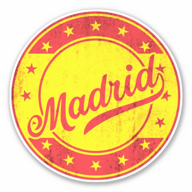 Sticker Voyageur mondial - Madrid, Espagne (Devant)
