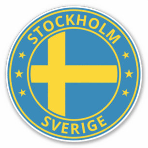 Sticker Voyageur mondial - "Ville", Sverige   Suède (Modif