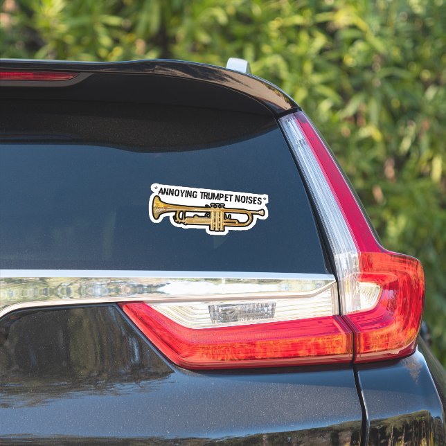 Sticker VQ Bruits de trompette ennuyeux (Côté voiture)