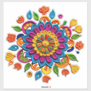 Sticker vraie image rangoli