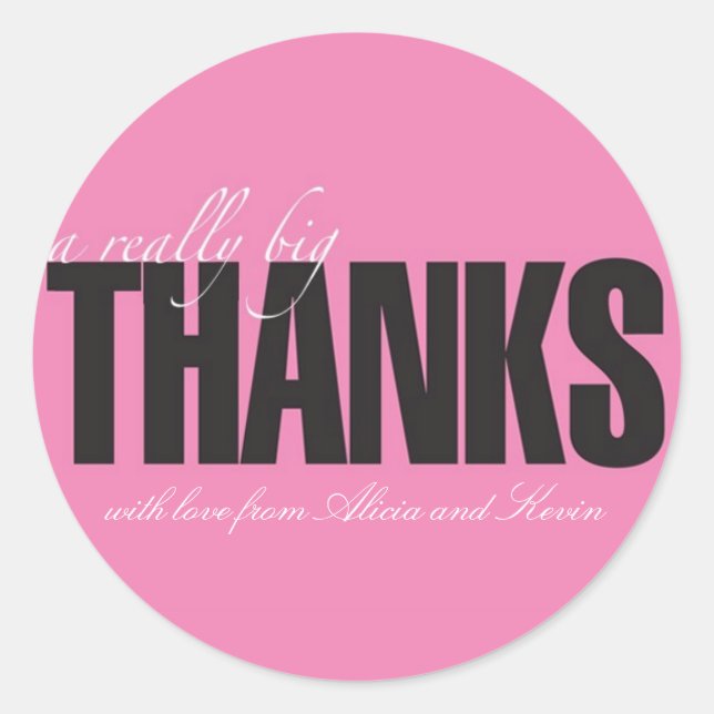 Sticker vraiment gros Merci (Devant)