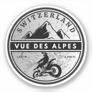 Sticker Vue des Alpes circuit moto suisse-alpes