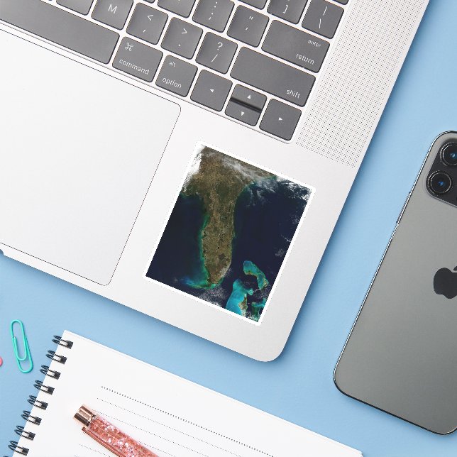 Sticker Vue Satellite Sur La Floride. (Ordinateur portable avec iPhone)