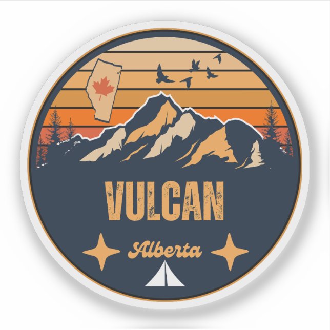 Sticker Vulcan, Alberta (Devant)