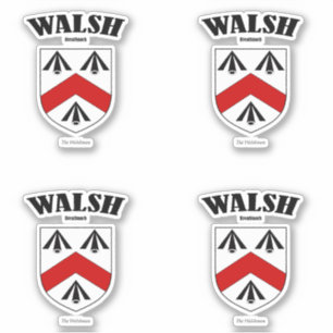 Sticker Walsh Crest Traduction et signification irlandaise
