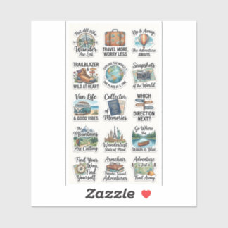 Sticker Wander & Wonder – Pack d'autocollants d'aventure d