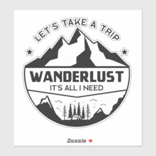 Sticker Wanderlust Camping
